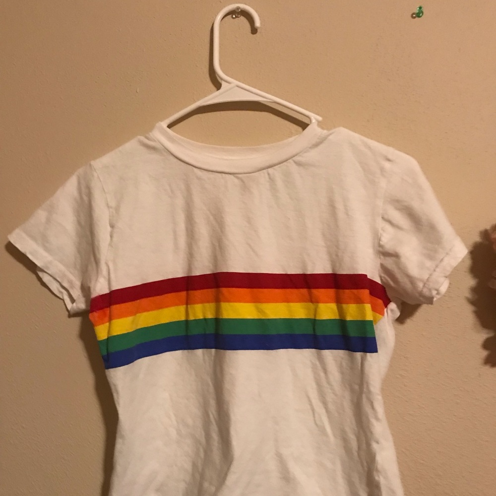 A rainbow shirt